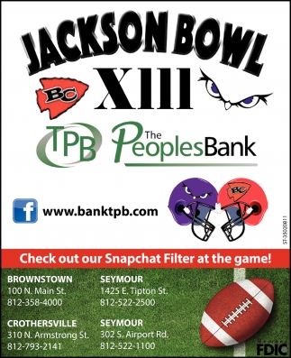 Jackson Bowl XIII, The Peoples Bank, Seymour, IN