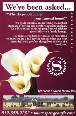 Why Do People Prefer Your Funeral Home?, Spurgeon Funeral Home